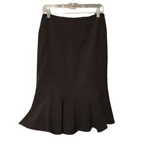 Ann Taylor Women's Brown Flare Knit Skirt - Size 6